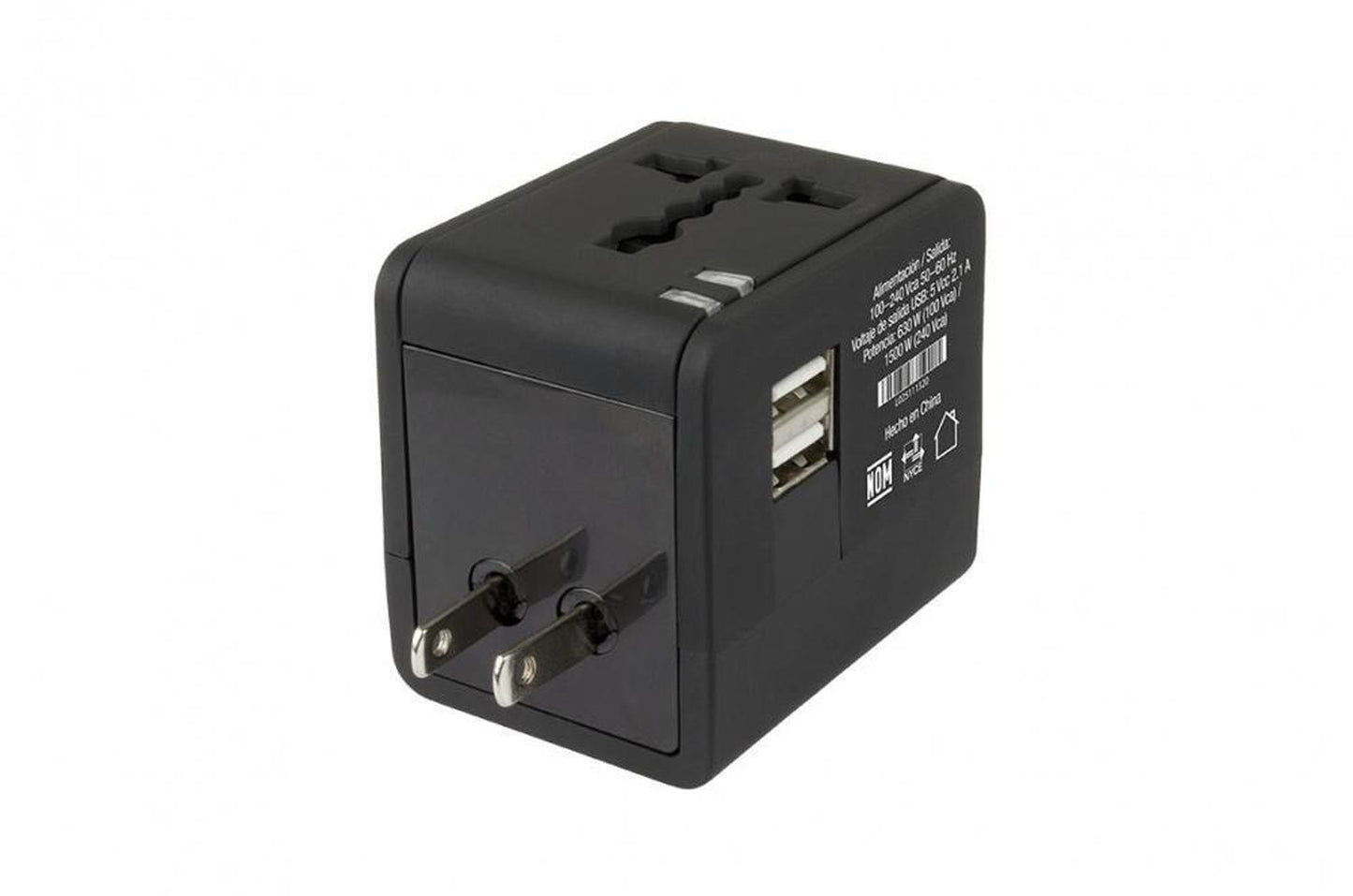 Cargador-Adaptador para Viaje, Negro Perfect Choice