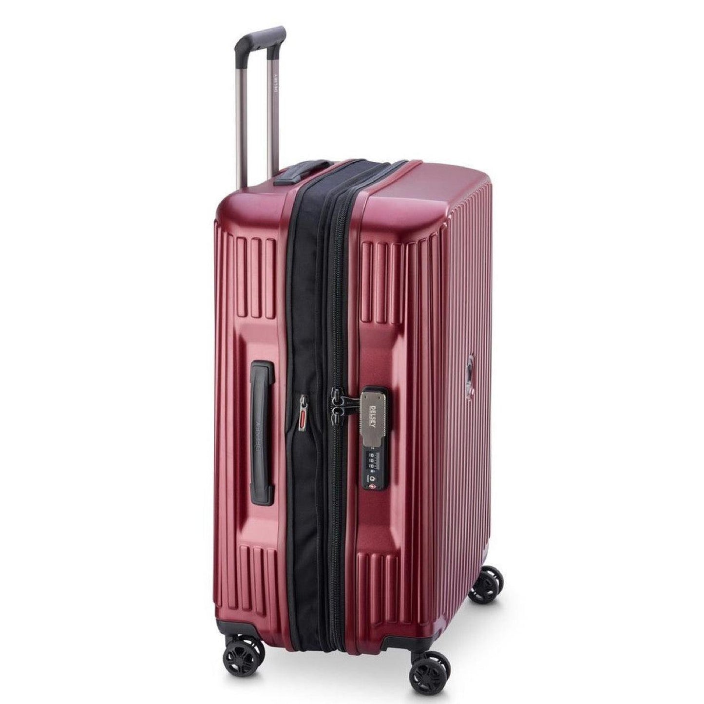 Delsey Maleta Rígida SECURITIME ZIP de 24'' Expandible Rojo