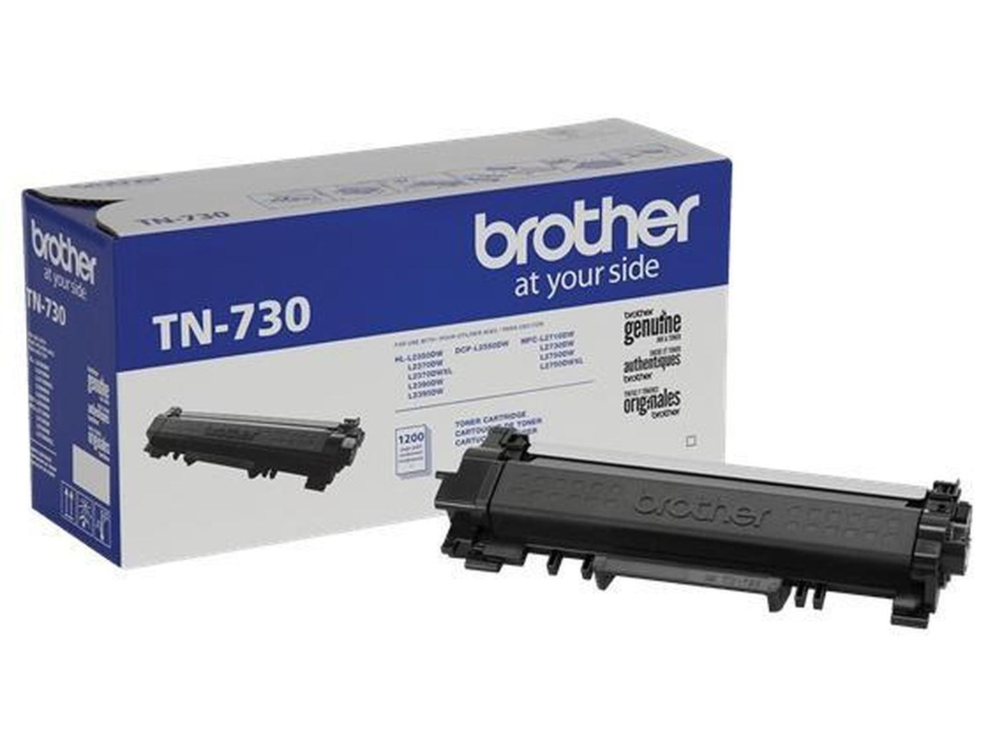 Tóner Brother TN730 Negro, 1200 Páginas