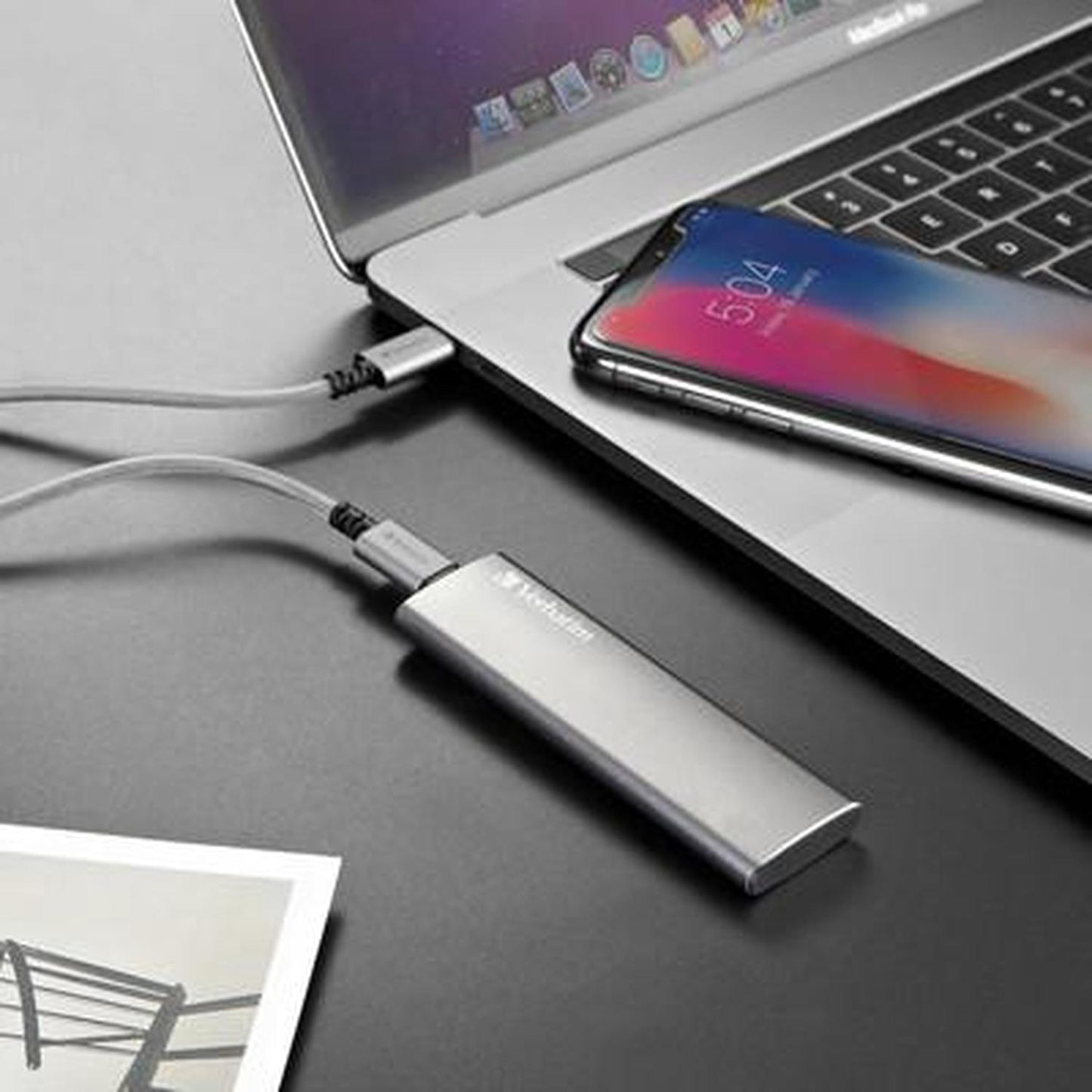 SSD externo Verbatim Vx500 de 120GB,USB3.1 color Grafito