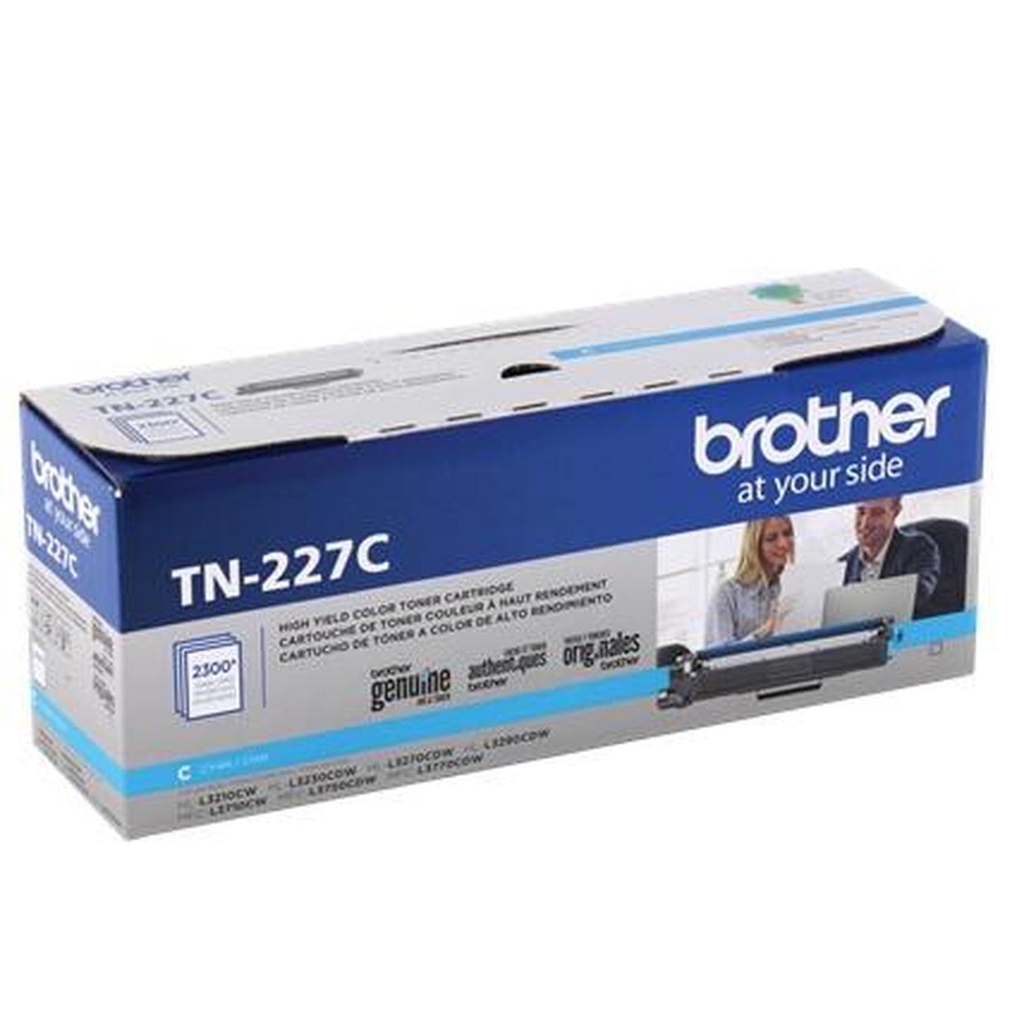 Tóner Brother TN-227C Alto Rendimiento Cyan, 2300 Páginas