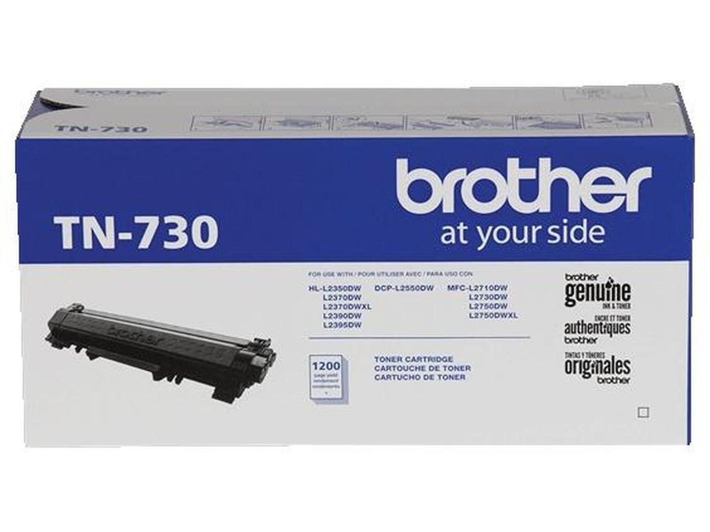 Tóner Brother TN730 Negro, 1200 Páginas