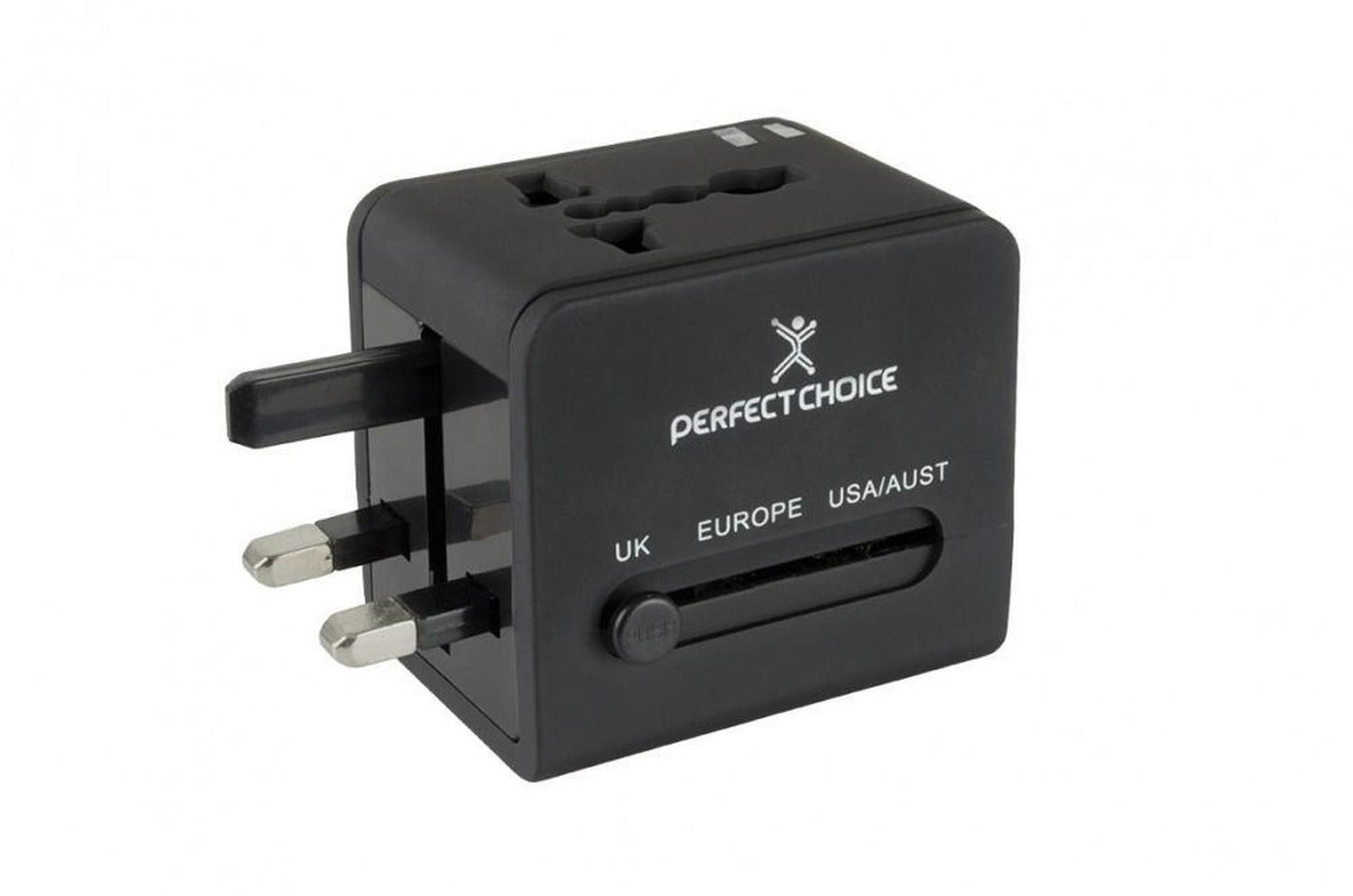 Cargador-Adaptador para Viaje, Negro Perfect Choice