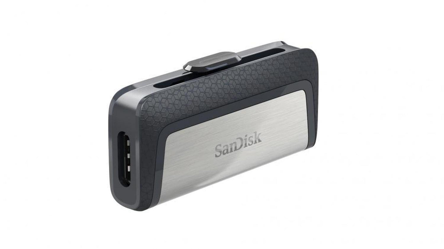 Memoria USB SanDisk Ultra Dual Drive, 32GB, USB C 3.0, Plata