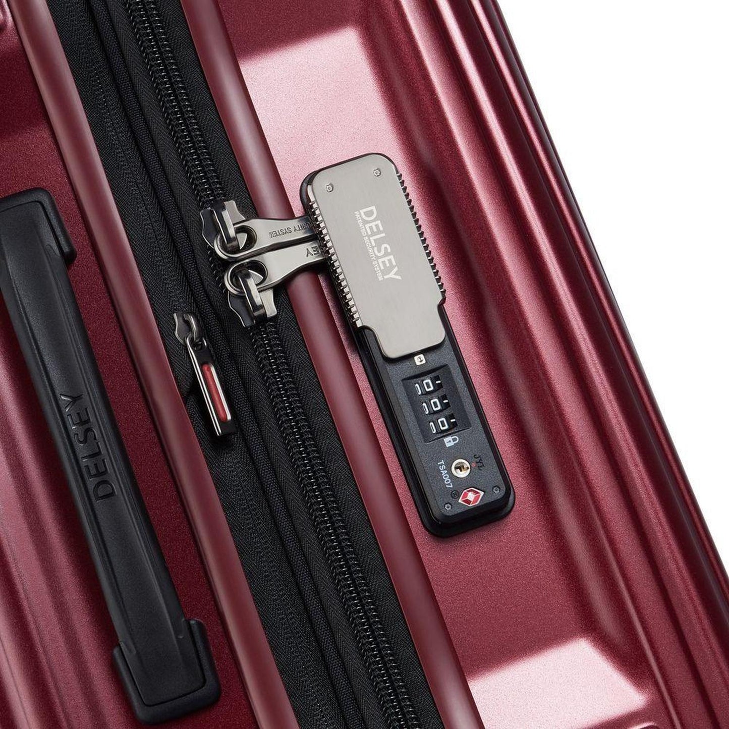 Delsey Maleta Rígida SECURITIME ZIP de 24'' Expandible Rojo