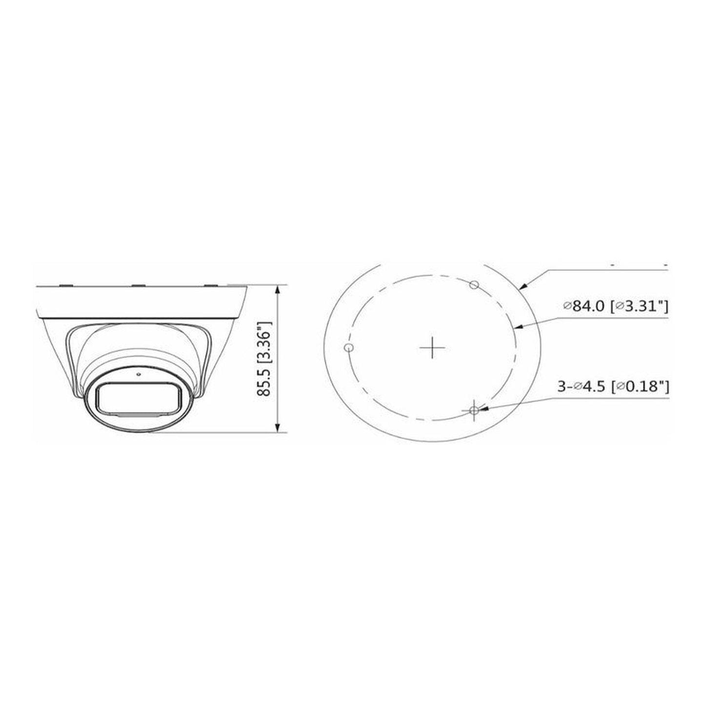 Cámara Dahua Ezip Ip-domo 2mp/lente 2.8mm/115°/ip67/t1b2028