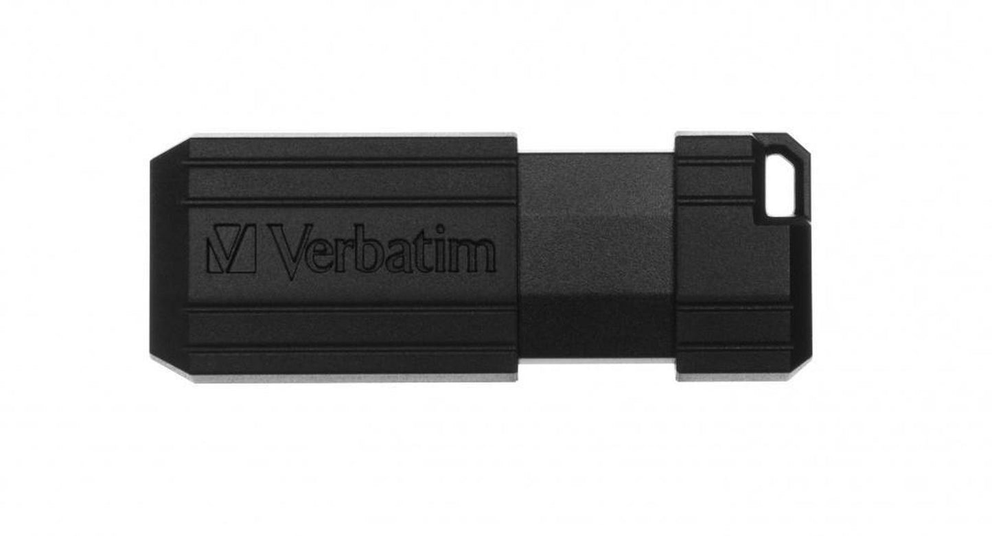 Memoria USB Verbatim PinStripe, 16GB, USB 2.0, Negro