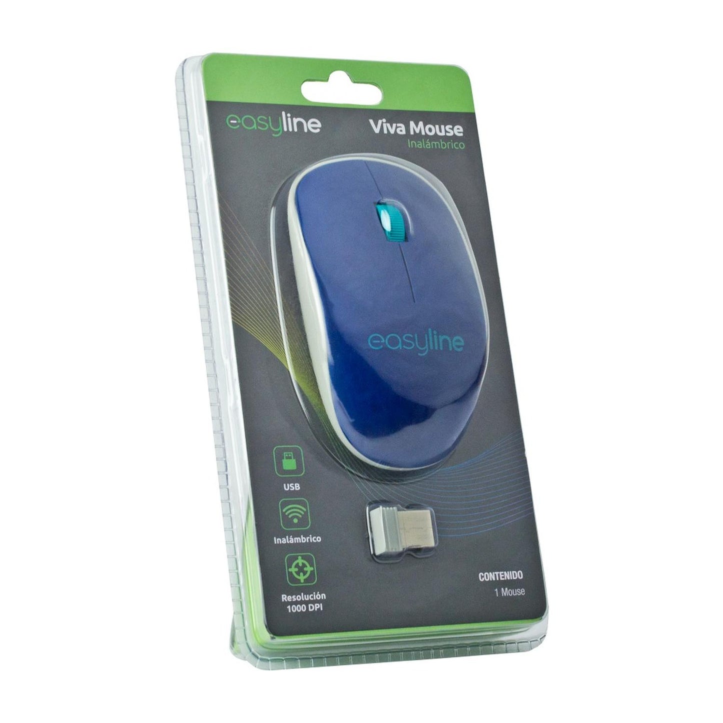 Mouse inalámbrico Viva Azul 1000 dpi/EL-995128
