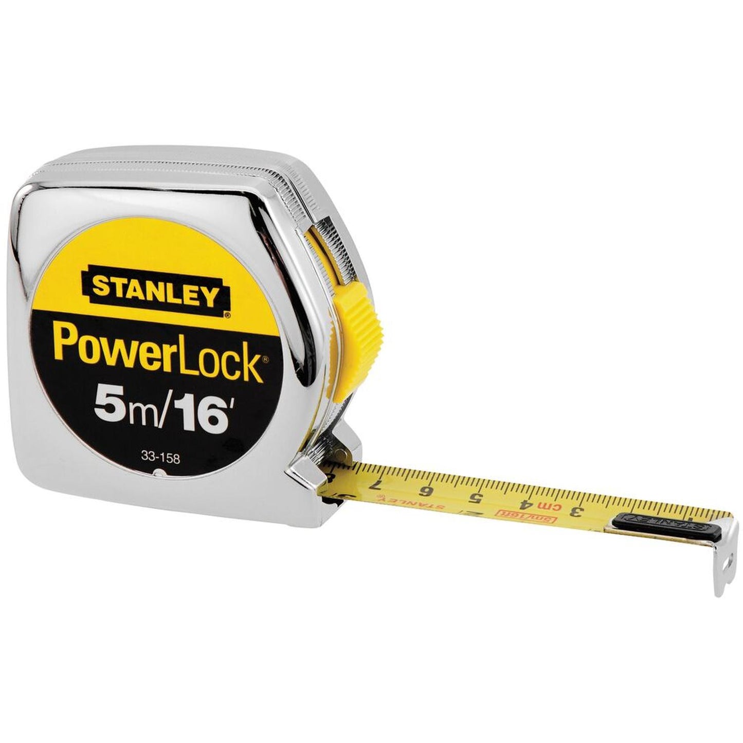 Flexómetro PowerLock de 5 m 16 pulg con botón de tranca