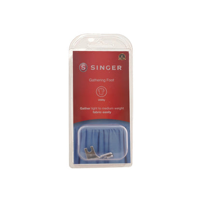 Prensatelas Singer plisador, para fruncir en telas de peso medio a livianas para máquinas de coser de caña baja, 2500259.06