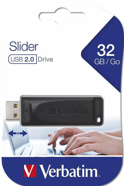 Memoria USB Verbatim Store 'n' Go, 32GB, USB 2.0, Negro