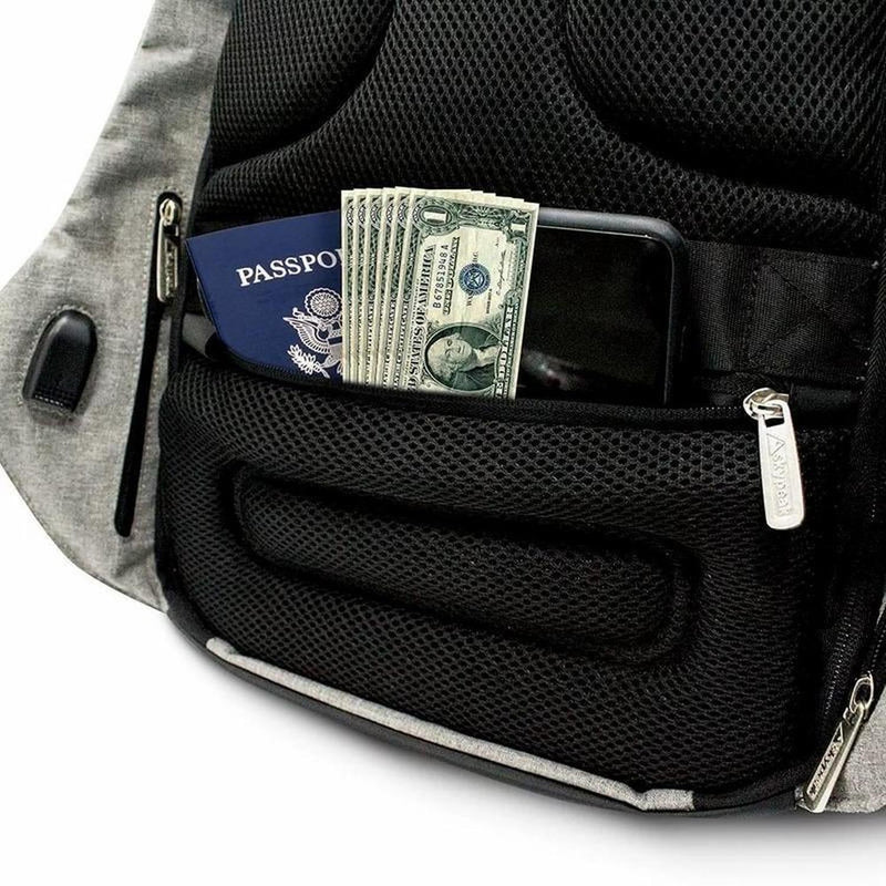 Mochila Backpack Skypeak Antirrobo de 15,6" con funda repelente al agua y puerto USB SHIELD-115BK