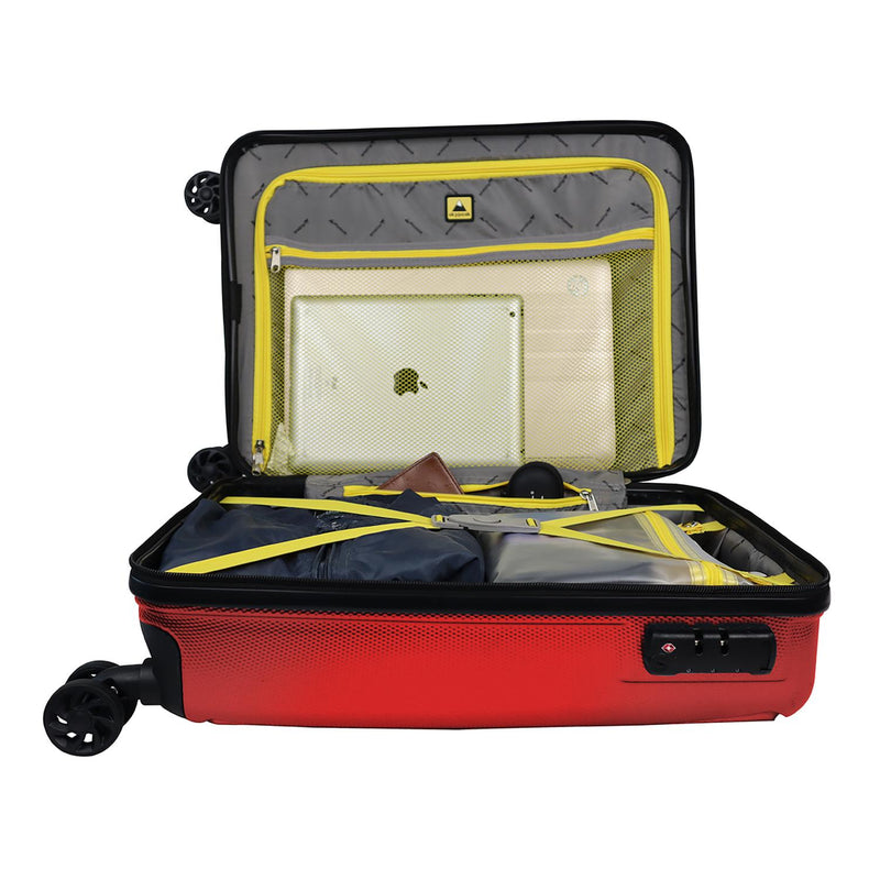 Set de 3 Maletas OCEAN Skypeak 20, 24 y 28'' Rígida Roja