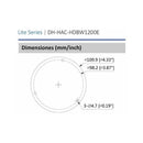 Cámara Dahua Domo 1080pv/lente2.8mm/115°/ip67/hdabw1200e28
