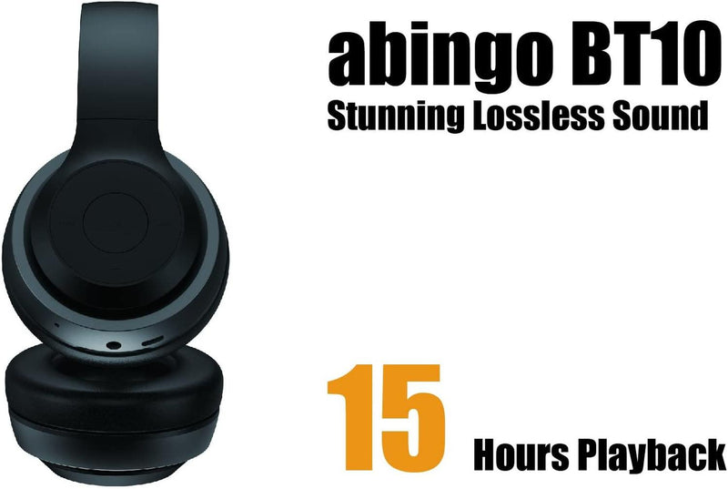 Audífonos Inalámbricos Abingo, Negros /BT-10