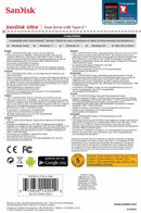 Memoria USB SanDisk Ultra Dual Drive, 32GB, USB C 3.0, Plata