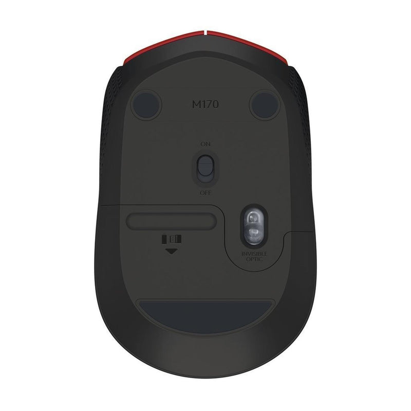 Mouse Logitech Rojo Inalámbrico M170