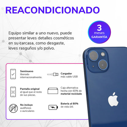 Apple iPhone 13, 128GB, Verde (Reacondicionado)
