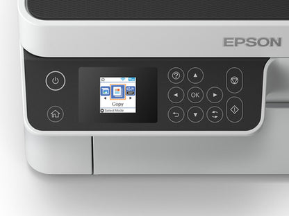 Impresora multifunción Epson EcoTank M2120 con wifi blanca