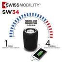 Kit de 2 Bocinas Swissmobility, Bluetooth Negro SW-34BK