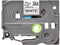 Cinta Brother TZE231 Negro en Blanco, 12mm x 8m