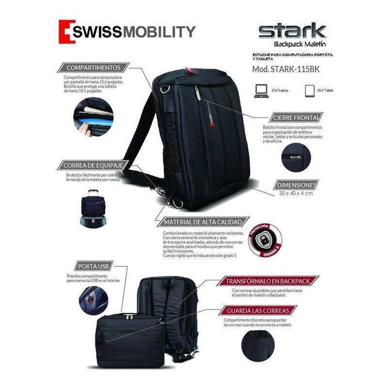 Mochila Backpack - Maletín De 15.6 / STARK-115BK