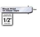 Cinta Brother TZE131 Negro sobre Claro, 12mm x 8m