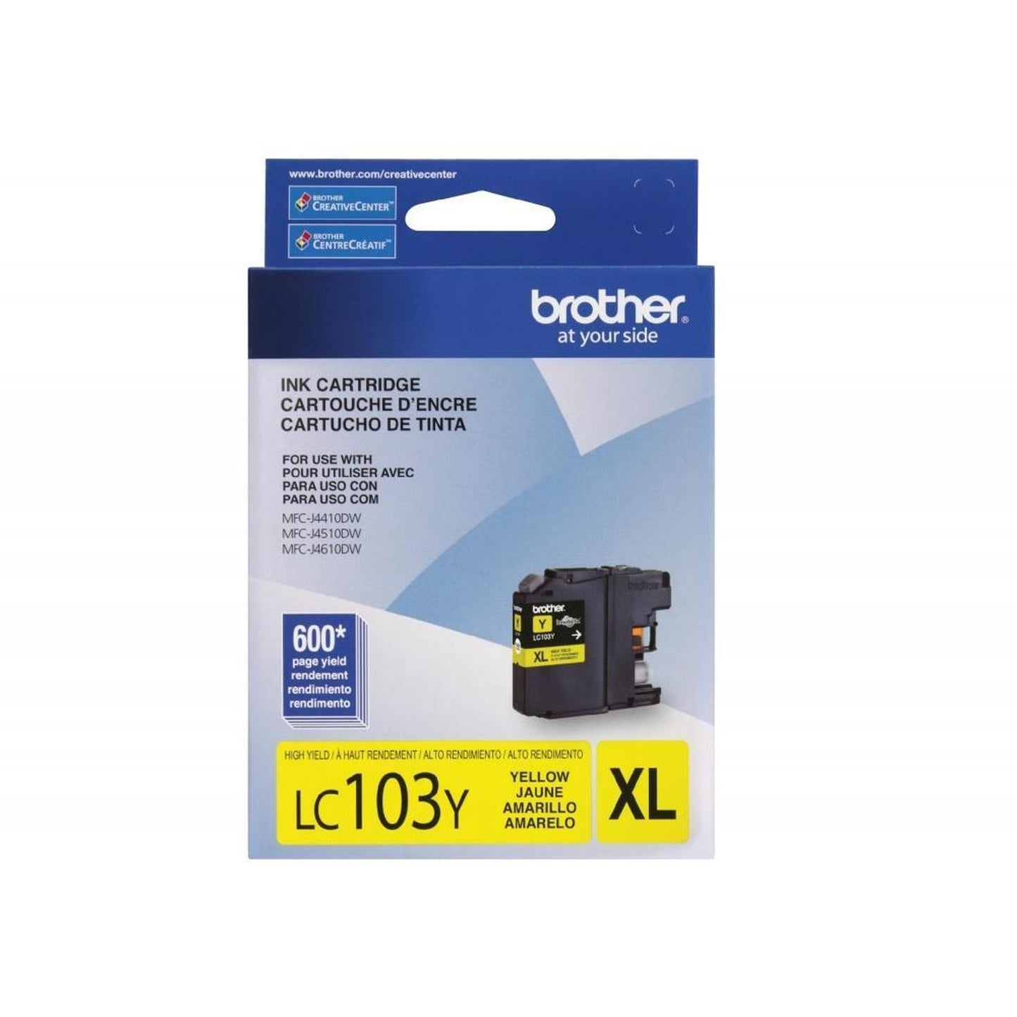 Cartucho Brother LC103Y Amarillo, 600 Páginas