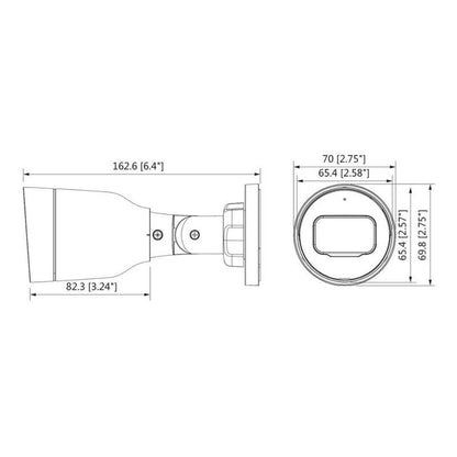Cámara Dahua Ip-bullet 2mp/lente2.8mm/104°/ipc-hfw1230s1-s4