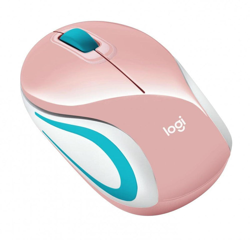 Mini Mouse Logitech Óptico M187, Inalámbrico, USB, 1000DPI Rosa