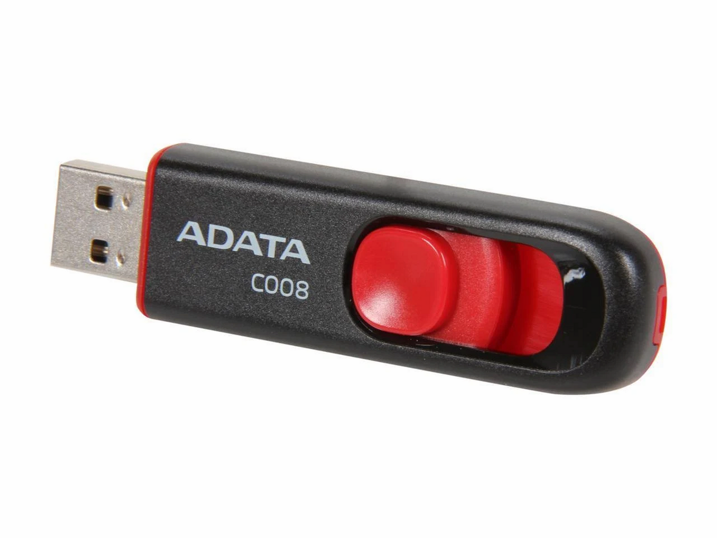 Memoria USB Adata Retractil C008 32GB USB 2.0 Negro/Rojo