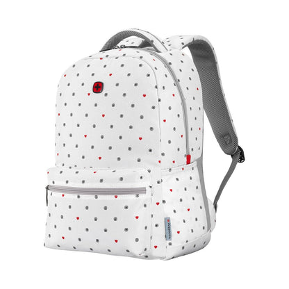 Mochila Wenger porta laptop Colleague, para laptop de 16", 610211, mochila blanca con corazones