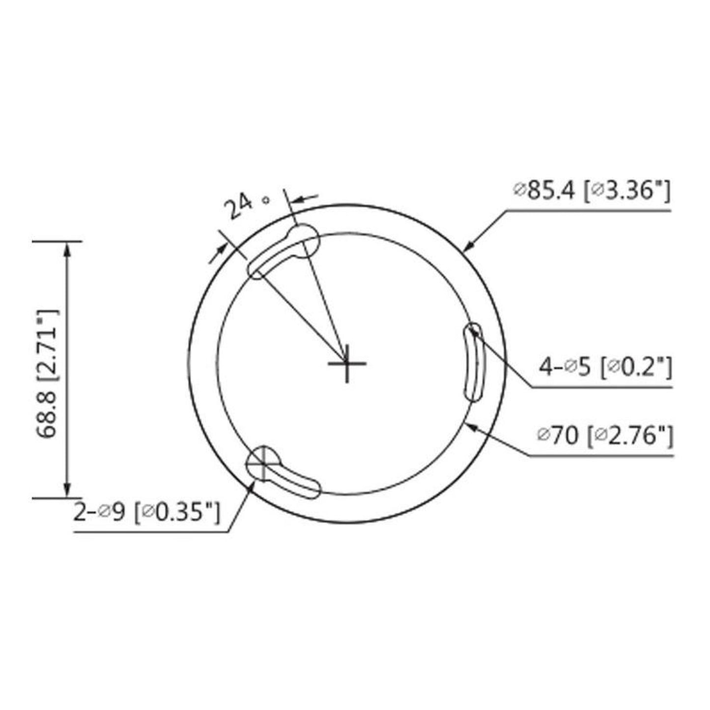 Cámara Dahua Domo/4mp/lente 3.6 Mm/dh-hac-t1a41n-0360b