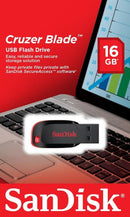 Memoria USB SanDisk Cruzer Blade CZ50, 16GB, USB 2.0, Negro/Rojo
