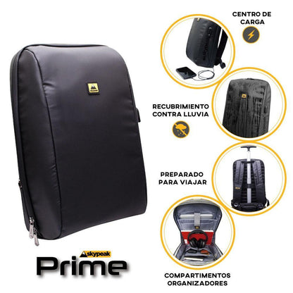 Mochila backpack Skypeak antirrobo para ordenadores de 15,6" tamaño mediano, PRIME-115BK