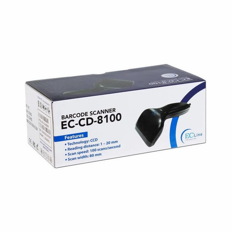 Lector de Código de Barras CCD incluye Cable PS/2 EC Line