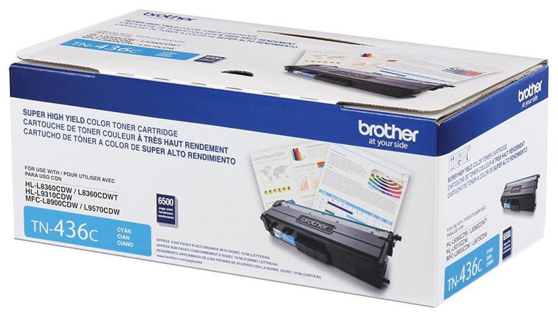 Tóner Brother TN-436C Super Alto Rendimiento Cyan, 6500 Páginas