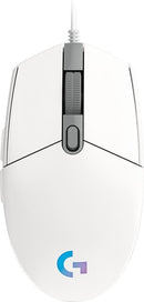 Mouse Gamer Logitech Óptico G203 LightSync, Alámbrico, USB, 8000DPI, Blanco