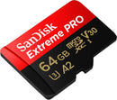 Memoria Flash SanDisk Extreme Pro, 64GB MicroSDXC Clase 10, con Adaptador