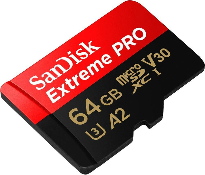 Memoria Flash SanDisk Extreme Pro, 64GB MicroSDXC Clase 10, con Adaptador