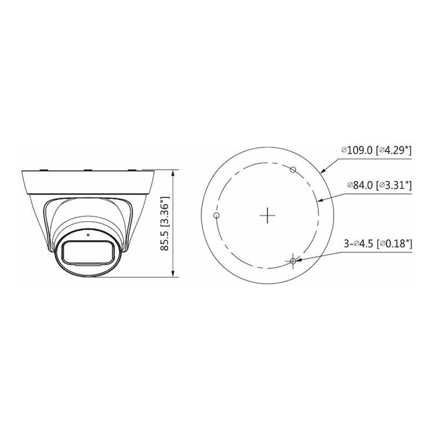Cámara Ezip Domo/4mp/95°/lente3.6mm/ip67/ez-ipc-t1b40n-0360b