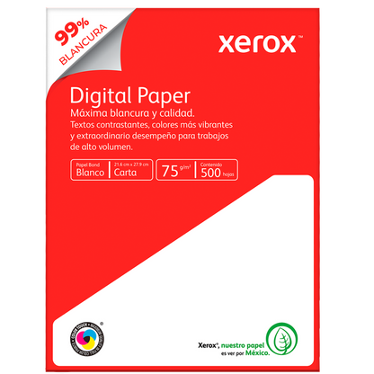 Xerox Papel 75 g/m² 1000 Hojas de Tamaño Carta,Blanco/3M2000