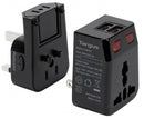 CyberPower Adaptador de Energía World Travel, Entrada 100 - 250V, 2x USB, Negro