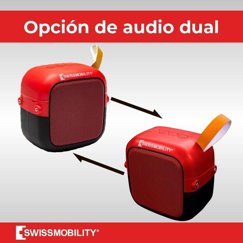 Kit 2 Bocinas Swissmobility Bluetooth Mini, Audio En Estereo