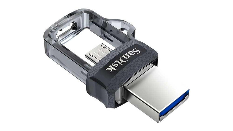 Memoria USB SanDisk Ultra Dual Drive M3.0, 64GB, USB 3.0, Gris