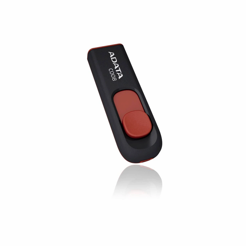 Memoria Usb Adata Retractil C008 16gb Usb 2.0 Negro/Rojo