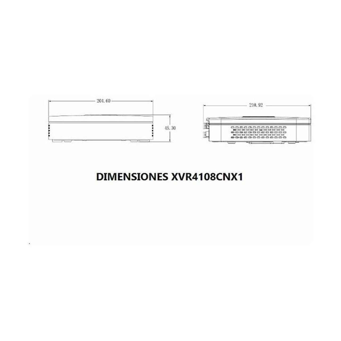 Dvr Dahua/8 Canales Hdcvi Lite/h265+/dh-xvr4108c- X1 (black)