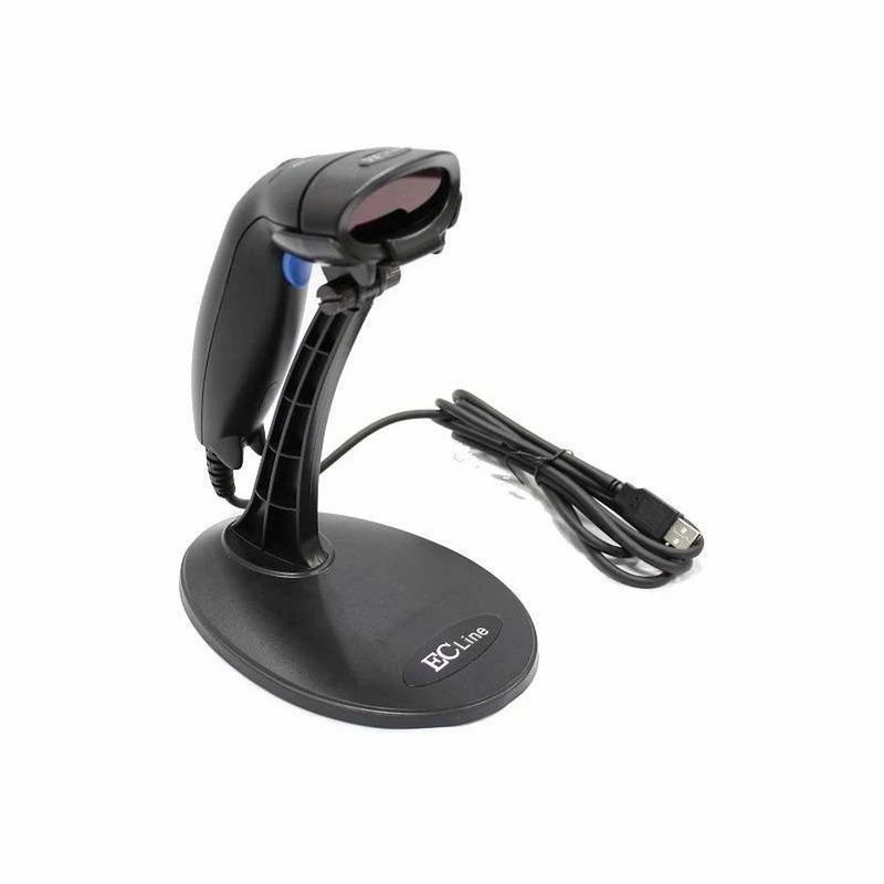 Lector Código de Barras Láser EC Line con Cable USB y Base