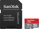 Memoria Flash SanDisk Ultra A1, 16GB MicroSDHC Clase 10, con Adaptador