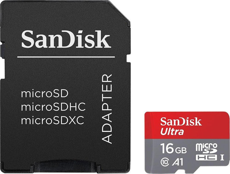 Memoria Flash SanDisk Ultra A1, 16GB MicroSDHC Clase 10, con Adaptador